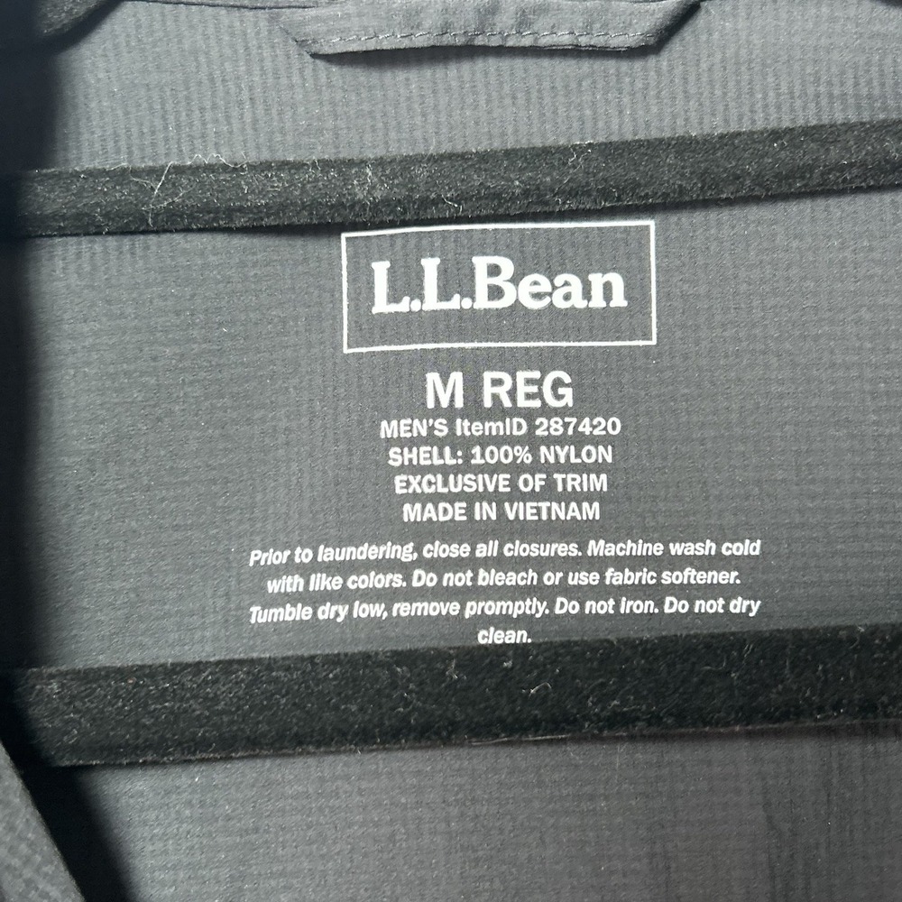 LL Bean Men's Bean Bright Multisport Vest Black Full Zip Reflective - Picture 4 of 7